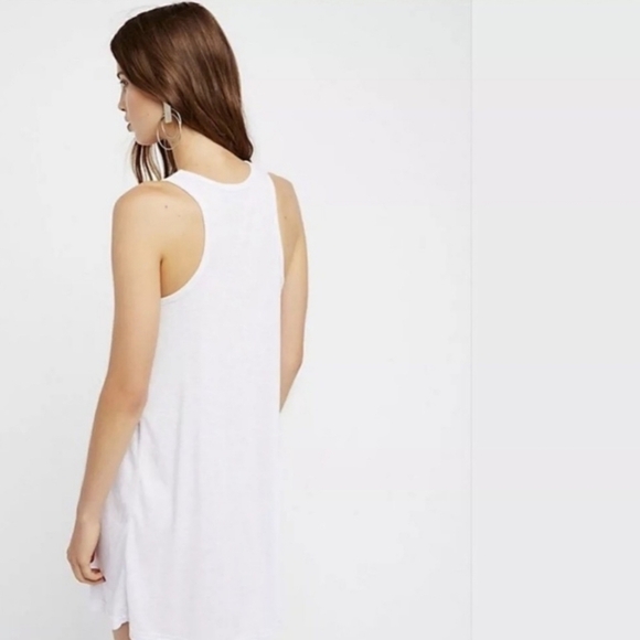 Free People Beach Ribbed White Tank Dress Size XS - Picture 4 of 9